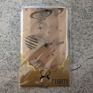 Space design nylon tights